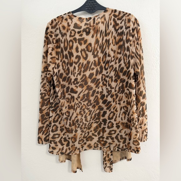 Chico's Tan Mesh Topper Women’s Size Large - Picture 2 of 6